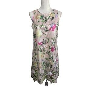 Spense Embroidered Floral Cottagecore Girly Easter Bow Spring Dress -Size 4